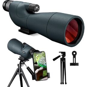 25-75X60 Spotting Scope for Shooting Hunting - Spotter Scopes with Tripod Phone Adapter Waterproof HD Scope for Target Shooting Bird Watching