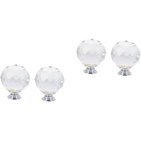 Crystal Door knobs,4 Pcs Cabinet Crystal Knobs for Dresser s Black Door Knobs Interior Bedroom Door Knobs with Lock Doorfor Kitchen Diamond Door Knob Glass