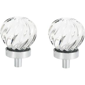 Crystal Door knobs,6 Pack Cabinet Door Wardrobe Handle Zinc Alloy Door Handle Transparent Crystal Knob Round Cake.(Color:Hot Air Balloon)