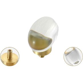 Crystal Door knobs,4 Pack Crystal Dove Egg Champagne Wardrobe Door Knobs and Handles Kitchen Cabinet Transparent Small Handles Cube Shape-Champagne.(Color:Pigeon Eggs Transparent Color)