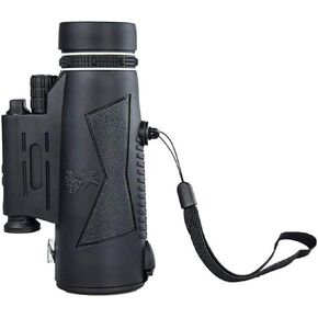 Portable Binoculars High Power 12x50 Monocular Telescope, Monocular with and LED Light BAK4 Prism Lens Monocular with Smartphone Adapter and Tripod for Adults Bird Watching