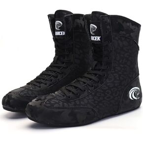 Women Men Wrestling Shoes Fashion Boxing Gym Trainers High Top Weightlifting Fitness Sneakers Comfortable Bodybuilding Shoes
