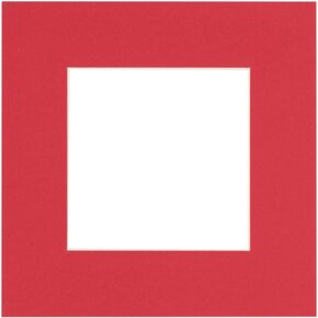 18x18 Mat Bevel Cut for 14x14 Photos - Precut Oyster Shell White Square Shaped Photo Mat Board Opening - Acid Free Matte to Protect Your Pictures - Bevel Cut for Family Photos, Pack of 1 Matboard
