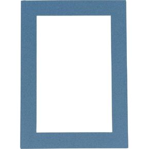 16x20 Mat Bevel Cut for 12x16 Photos - Acid Free Steel Blue Precut Matboard - For Pictures, Photos, Framing - 4-ply Thickness