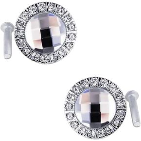 Crystal Door knobs,2pcs Diamond Knob Dresser Knob Rhinestone Diamond Door Knobs Dresser Crystal Closet Creative Closet Cabinet Pull .(Color:Two), 3X3CM