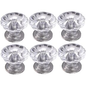 Crystal Door knobs,6pcs Crystal Knobs for Mini Knobs Knob Retro Cabinet Knob Glass Cabinet Knobs Dresser Knob Plastic Mini Decorative Knob Jewelry Box Small Knob