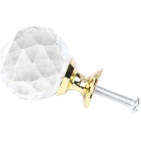 Crystal Door knobs,10pcs Crystal Knobs Diamond Door Knob Crystals Decor Crystal Knobs Cabinet Pull for Furniture Simple Knob Golden .(Color:Golden)
