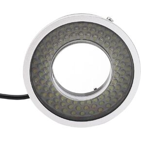Microscope LED Rin Light, 96 Beads LED Microscope Lamp Adjustable Anti Glare LED Microscope Lamp Source with Polarizing Plate for Monocular or Monomer Microscopes