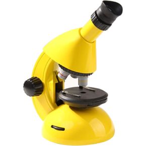 Student Biological Microscope 640x monocular Microscope Eyepiece (WF10X/WF16X) Objective Lens (4X 10x 40x) 45° Eyepiece Tube LED Light Source Battery-Powered with Specimen Making Tools