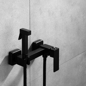 HandheldSprayer for Toilet Concealed Wall Mount Cloth Diaper Sprayer BrassSprayer for Toilet for Bathroom Balconies Hot and Cold HandheldSprayer for Toilet Set, Black