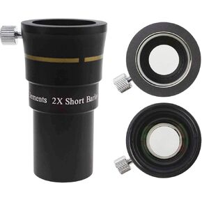 Lens 2X with 3-Elements Multi Coated Lens - 1.25 Inch Fully Metal Telescope Accessory Replacement for Astromania Model Number SKUAMBL13X2 Compatible with Telescopes, Eyepieces