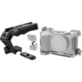 NEEWER Top Handle and NATO Rail Kit, Comfort Silicone Grip with Quick Release NATO Clamp, A7C II A7CR Camera Cage Included