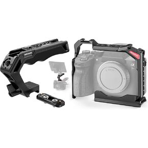 NEEWER Top Handle and NATO Rail Kit, Comfort Silicone Grip with Quick Release NATO Clamp, Full Camera Cage Compatible with Sony a7R V/a7R IV/a7 IV/a7S III/a1 Included