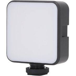 Portable LED Video Light w 3 Cold Shoe, 120 Degree Photography Lighting, 2500-9000K Color Temperature, LED Fill Lamp for DSLR Camcorder, 1/4 Inch Screw Hole