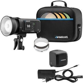 Westcott FJ400 II 400Ws Touchscreen Strobe Bundle with Westcott FJ ProMax AC and DC Battery and Adapter (2 Items)