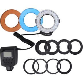 Innovative LED Flash with 4 Filters and 9 Adapters for Various Shooting Styles
