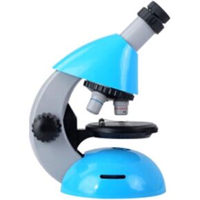 Children's Microscope 40x-640x monocular Microscope can be Connected to Mobile Phone Eyepiece (10x/16x) Objective Lens (4x/10x/40x) Battery Powered 720 Hours Battery Life 16x12x22cm /Blue