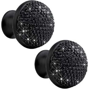 Crystal Door knobs,2PCS 35mm DIY Vintage Mushroom-Shaped Red Crystal Glass Door Knob Drawer Pull Handle Cabinet Cupboard Wardrobe Door Pull (Color : Red) (Color : Red)(Color:Colorful)