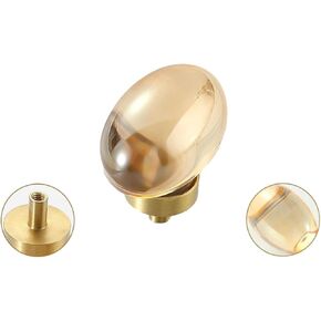 Crystal Door knobs,4 Pack Crystal Dove Egg Champagne Wardrobe Door Knobs and Handles Kitchen Cabinet Transparent Small Handles Cube Shape-Champagne.(Color:Pigeon Eggs Champagne)