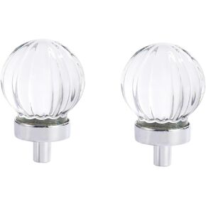 Crystal Door knobs,6 Pack Cabinet Door Wardrobe Handle Zinc Alloy Door Handle Transparent Crystal Knob Round Cake.(Color:Little Pumpkin)