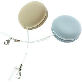 2pcs Macaron Shape Screen Cleaner Cloths Double-Sided Microfiber Wipes for Eyeglasses Phones and Tablets Gentle Touch for Lenses and Screens Key Clasp