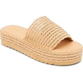 BEACH by Matisse Womens Del Mar Platform Slide Casual Sandals Casual Low Heel 1-2" - Black