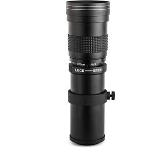 Opteka 420-800mm f/8.3 Telephoto Zoom Lens for Panasonic Lumix DMC G95, S1R, S1, G9, GX9, GX8, GX7, GX85, GH5s, GH5, GH4, GX850, G85, GX8, G7, GM5, GM1, GF6, G6, GH3, GH1, GH2, GF2 Micro Four Thirds