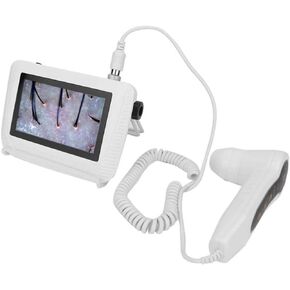 Skin Diagnosis Hair Analyzer, Skin Hair Analyze, Hair Follicle Oil Moisture/Skin Pigment Detector 5 Inch Rechargeable