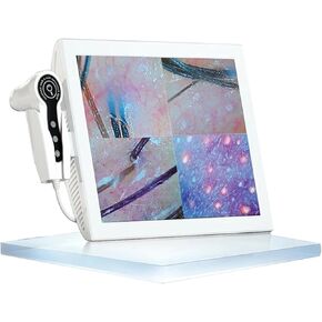 Skin Diagnosis Hair Analyzer, Skin Hair Analyze, Skin Diagnosis Hair Analyzer, Scalp Hair Follicle Skin Hair Detector Moisture Tester with Four-Picture Comparison