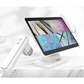 Skin Diagnosis Hair Analyzer, Skin Hair Analyze, 22° Angle Adjustment, 10 Million Pixels and 4 Frames Comparison for Beauty Salon, Home, Hair Salon