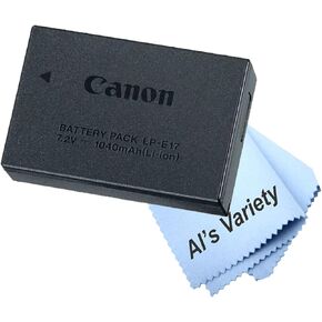 Canon LP-E17 Lithium-Ion Battery Pack for Canon EOS & Mirrorless Cameras including Canon EOS 77D, M3, R50, R100, M5, R8, M6 Mark II, R10, RP, Rebel T8i, T7i, T6s, T6i, SL3, SL2 (Bulk Packaging)