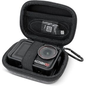 REYGEAK Carrying Case for DJI OSMO Action 5 Pro/4/3,Portable Compact Bag for GoPro/Insta360 Ace Pro,Small Protective Travel Case with Carabiner for DJI Action Accessories(Small Size)