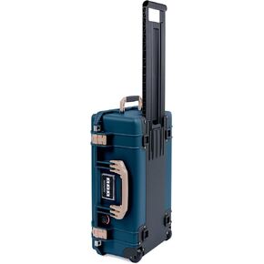 Pelican Air 1535 Carry-On Case by ColorCase - Deep Pacific Blue - Medium Size Waterproof Case - Orange Handles & Latches