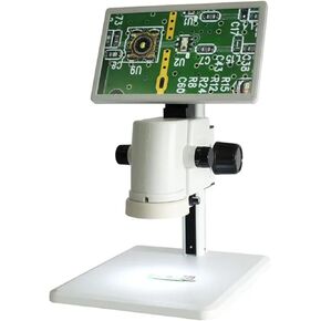 Integrated 5M HD Camera Stereo Microscope for Automated Inspection - Perfect for Electronics and PCB Analysis(Add 2X Lens)