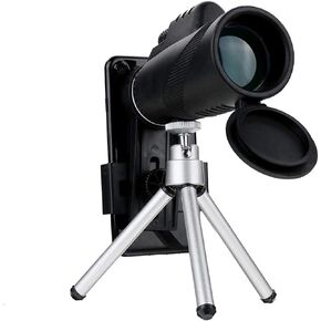 Portable Binoculars High Power Monocular Telescope 40x60 Hd Lens Mini Waterproof Monocular with Smartphone Holder & Tripod Eyepiece Bird Watching