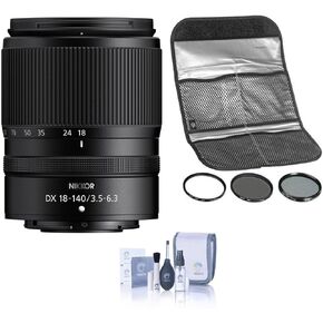 Nikon NIKKOR Z DX 18-140mm f/3.5-6.3 VR Lens, Bundle with Hoya 62mm Digital Filter Kit II, Cleaning Kit