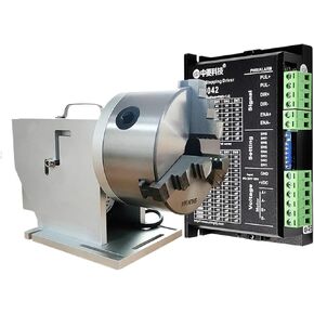 Rotary Table Chuck Diameter 125mm Rotary Attachment, with Driver DM5042, Suitable for Marking Machines(RA-D125A NO Driver)
