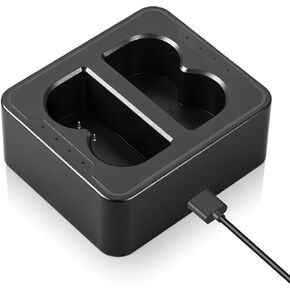 Ring Battery Charger Station with Dual LED Indicators - Dual Port Charging Dock for Ring Doorbell Camera 2/3/4, Stick Up Cam & Spotlight Cam Li-ion Battery 5V 2A