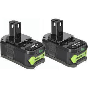 2packs استبدال بطارية 18V 6.0AH لـ Ryobi 18V One+ أدوات ، مع دائرة حماية متقدمة