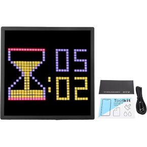 16x16 Pixel Art Digital Picture Frame, Customizable LED Panel Display Frame with App Control Cool Animation Frames for Gaming Room Desk Wall Decor