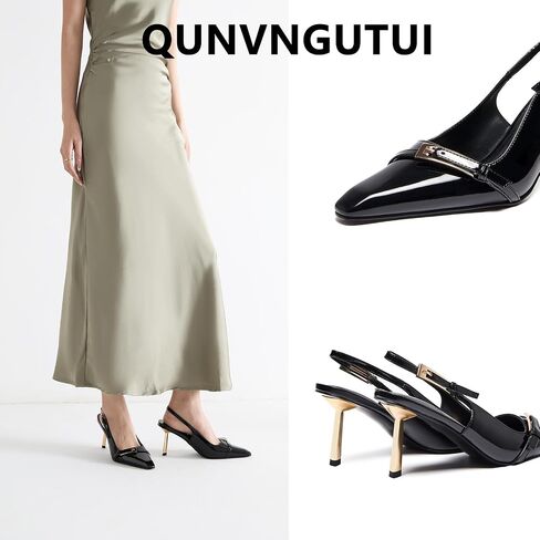 Womens Square Toe Stiletto Sandals Slingback Dressy Heels for Evening Parties Weddings Prom Shoes in Saudi Arabia