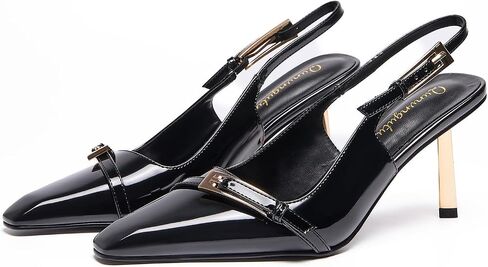 Womens Square Toe Stiletto Sandals Slingback Dressy Heels for Evening Parties Weddings Prom Shoes in Saudi Arabia