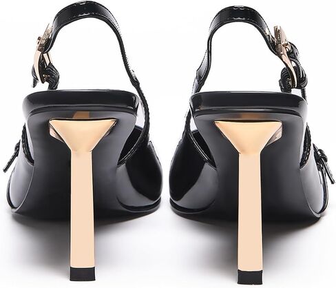Womens Square Toe Stiletto Sandals Slingback Dressy Heels for Evening Parties Weddings Prom Shoes in Saudi Arabia