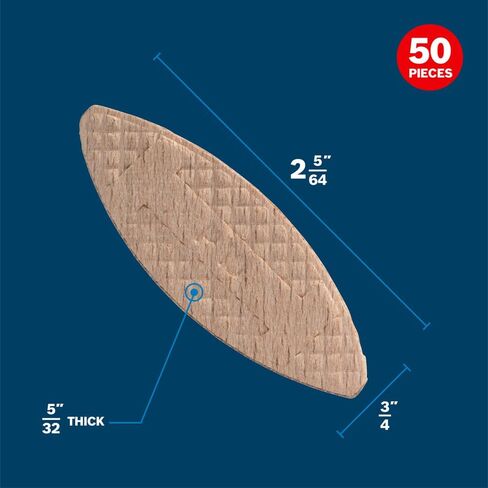 Bosch GFF120 50-Piece #20 Joining Biscuits - Ideal for Edge-to-Edge, Face-to-Edge, and Miter Joints in Saudi Arabia