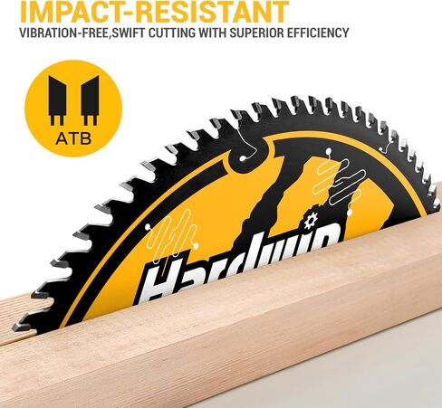 10 Inch Table Saw Blade, 24T Carbide-Tipped 5/8 Arbor, Precision Cut Thin Kerf Ripping Saw Blade for Hardwood/Softwood/Plywood | Fine Finishing | Compatible with Major Saws in Kuwait