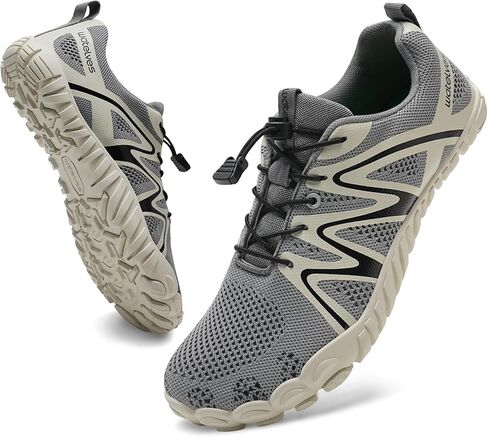 Watelves Barefoot Water Shoes النساء رجالًا على نطاق واسع عرض إصبع القدم مربع شاطئ أحذية المشي مريحة على أحذية رياضية الحد الأدنى للسفر المشي لمسافات طويلة in Kuwait