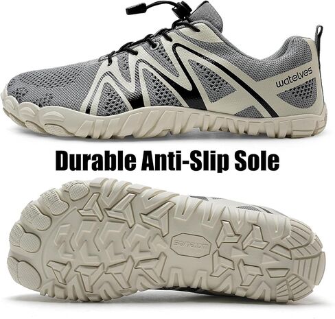 Watelves Barefoot Water Shoes النساء رجالًا على نطاق واسع عرض إصبع القدم مربع شاطئ أحذية المشي مريحة على أحذية رياضية الحد الأدنى للسفر المشي لمسافات طويلة in Kuwait