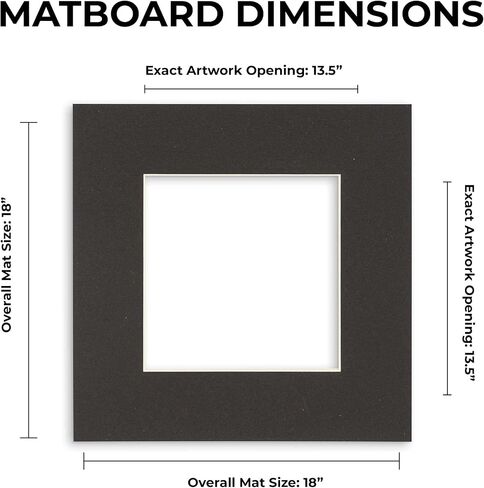 18x18 MAT Bevel Cut for 14x14 Photos - Precut Oyster Shell White Square Photo Photo Phoret Board - فتحة حميمة غير لامعة لحماية صورك - مقطوعة للصور العائلية ، حزمة 1 matboard in Kuwait