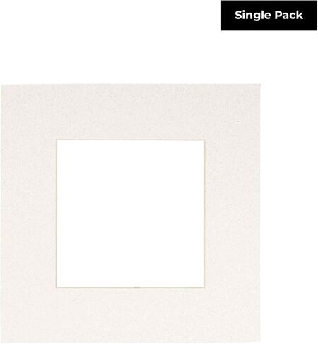 18x18 MAT Bevel Cut for 14x14 Photos - Precut Oyster Shell White Square Photo Photo Phoret Board - فتحة حميمة غير لامعة لحماية صورك - مقطوعة للصور العائلية ، حزمة 1 matboard in Kuwait