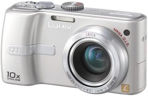 Panasonic Lumix DMC-TZ1S 5MP CAMPACT DIGITAL CAMPAT مع ZOOM المستقر البصري 10x (الفضة) in Kuwait